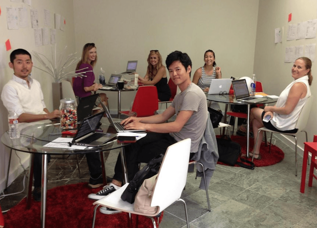 Yuki and his team in 2015 - started from a small apartment